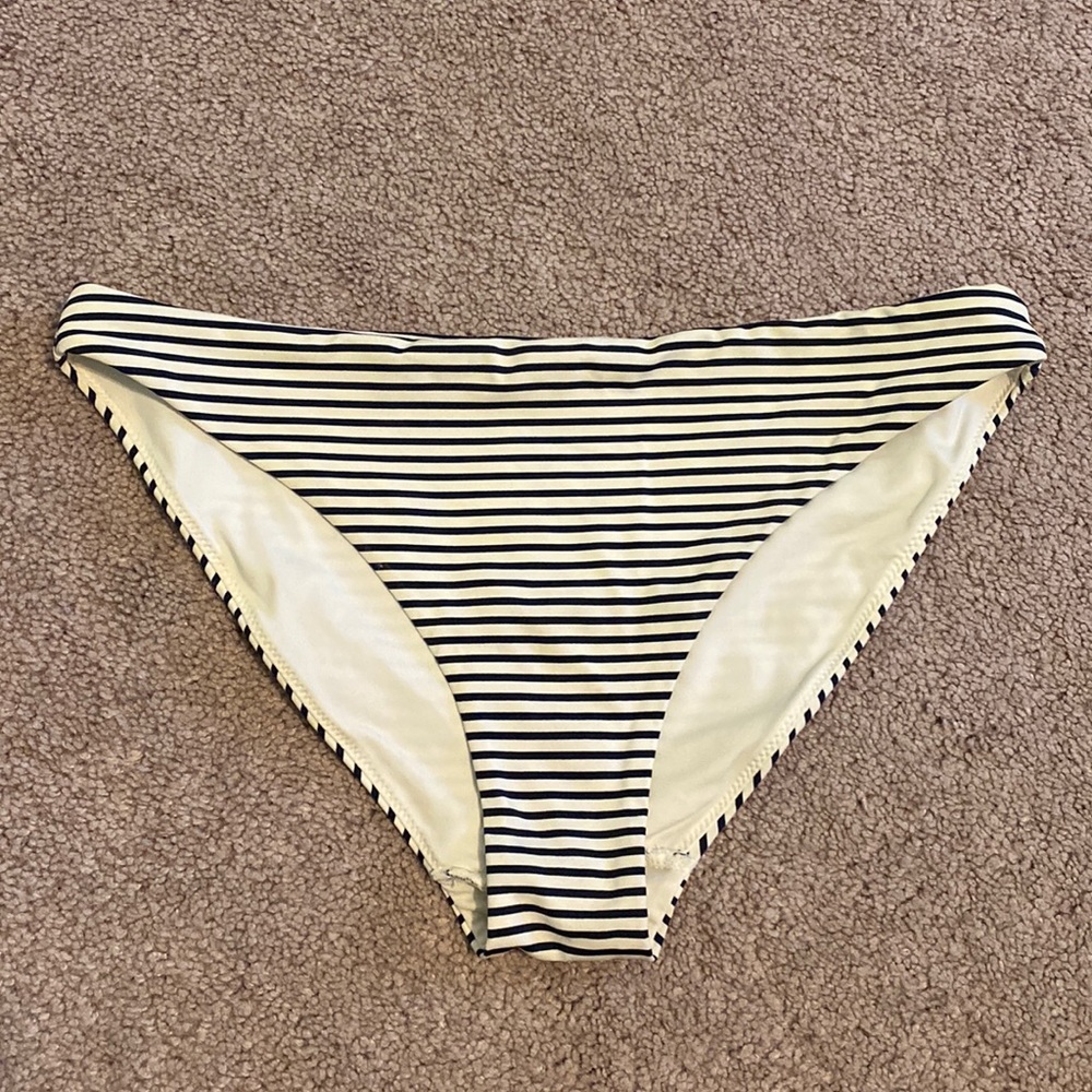 H&M bathingsuit bottom- blue stripes- size US 2